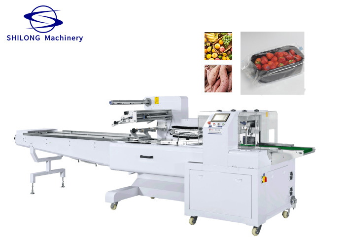 Máquina horizontal HMI 80μM do selo da suficiência do formulário do fruto da morango de OPP
