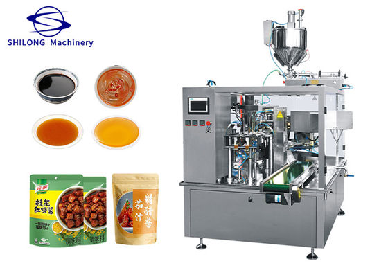 A VAGEM frutifica suficiência do malote de Premade da VAGEM de Juice Automatic Rotary Packing Machine e máquina do selo